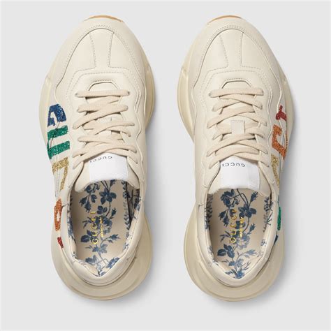 gucci rhyton glitter sneakers review|Gucci rhyton sneakers price.